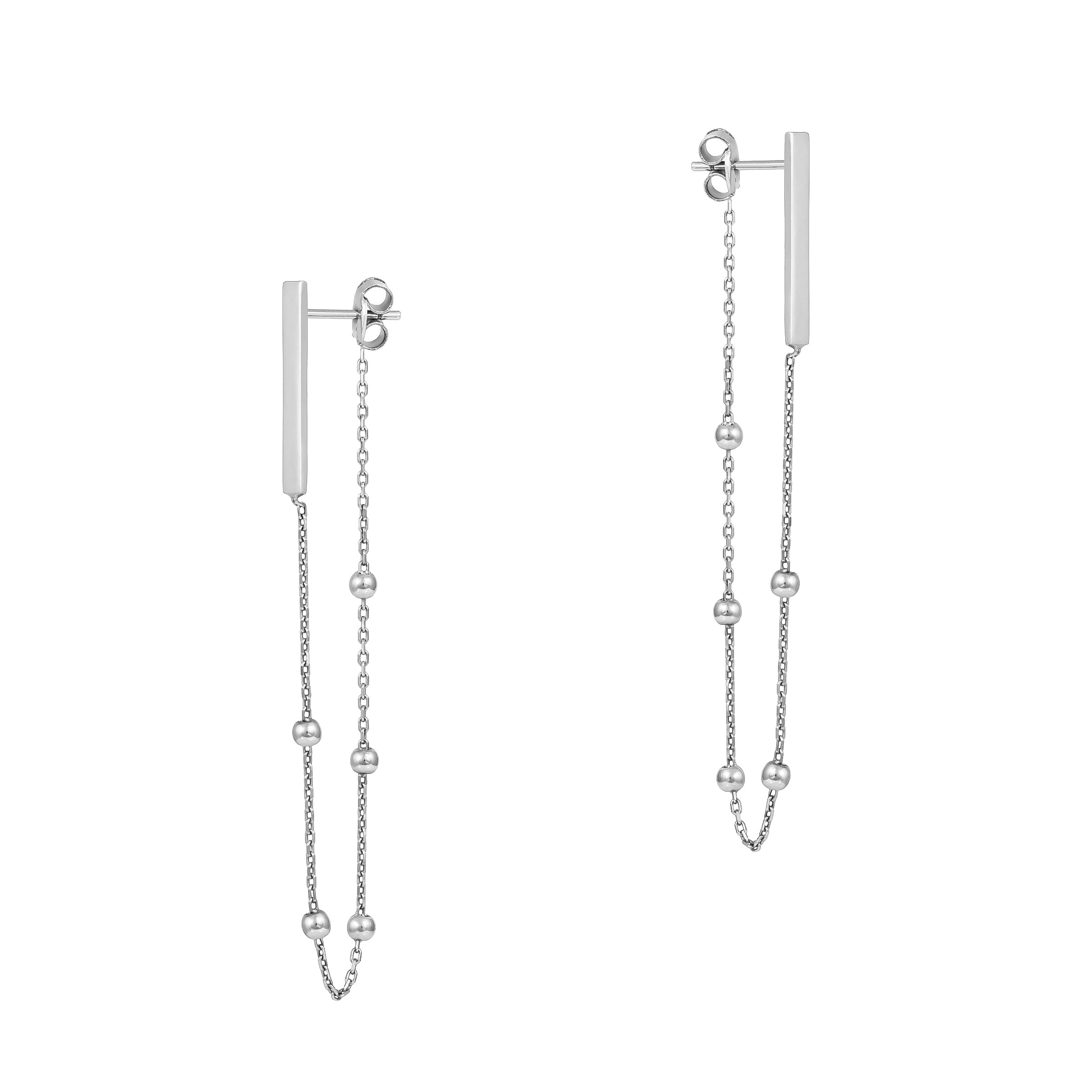 ATTACHED CHAIN EARRINGS