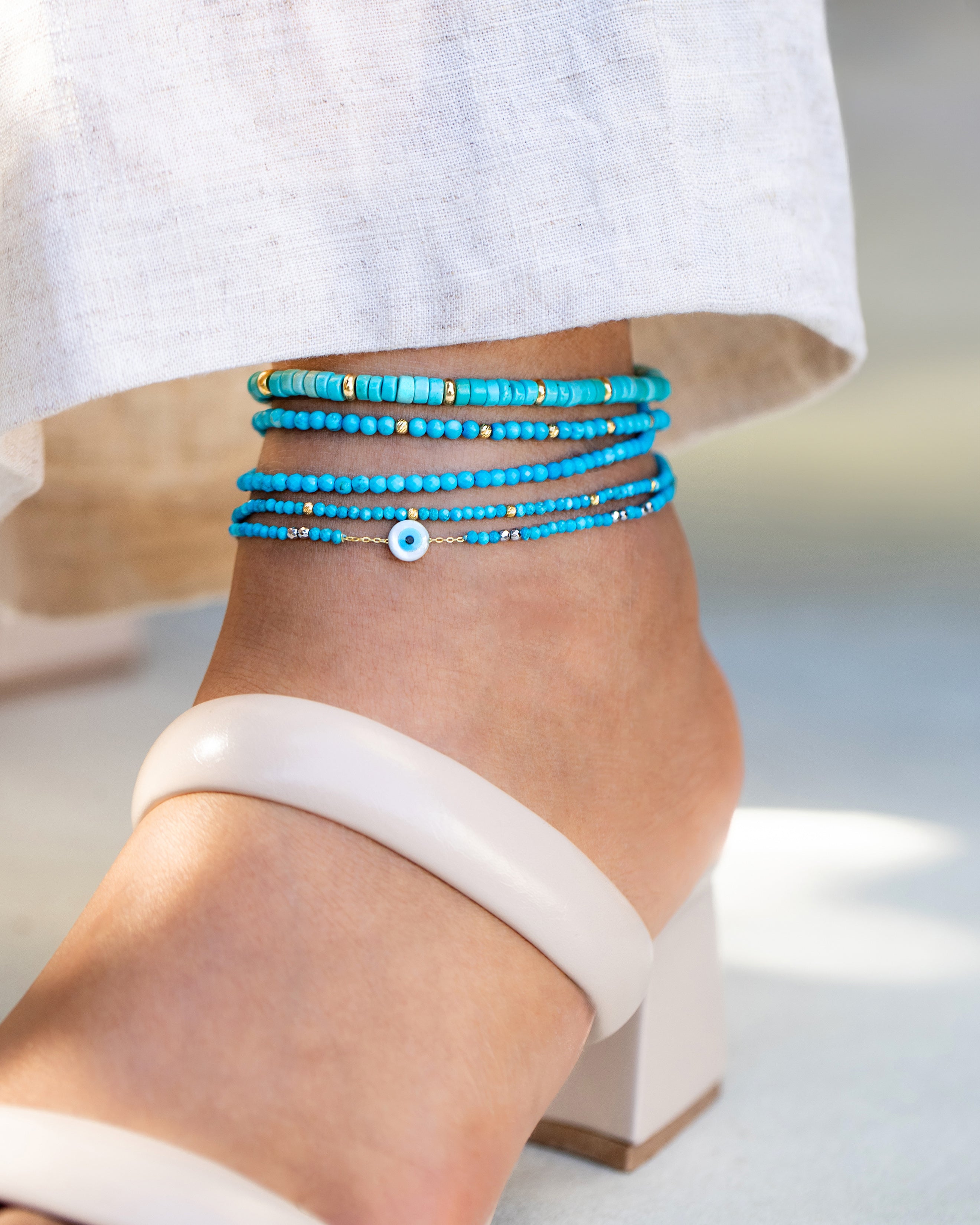 SMALL EYE MIXED ANKLET