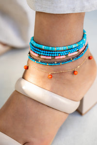 CORAL DROPS ANKLET