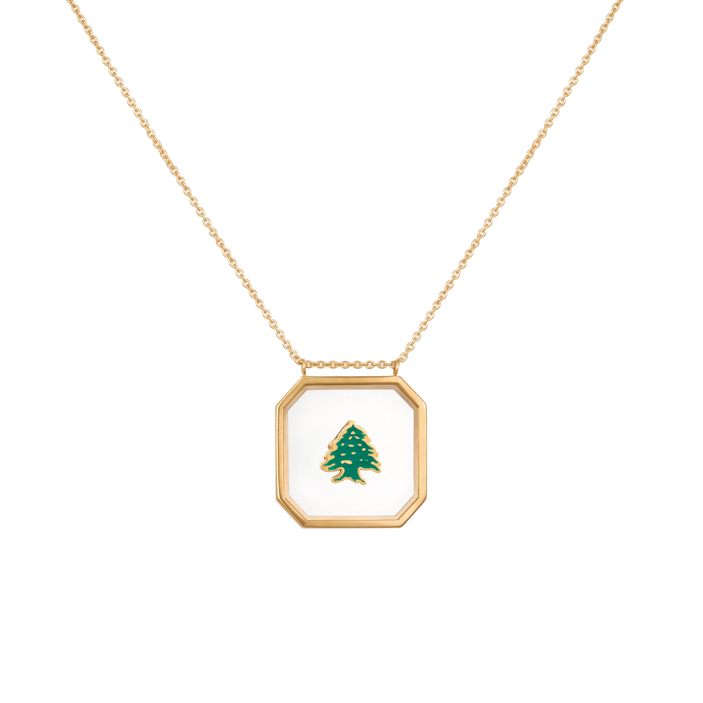 ENAMEL CEDAR NECKLACE