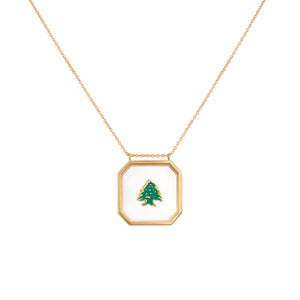 ENAMEL CEDAR NECKLACE