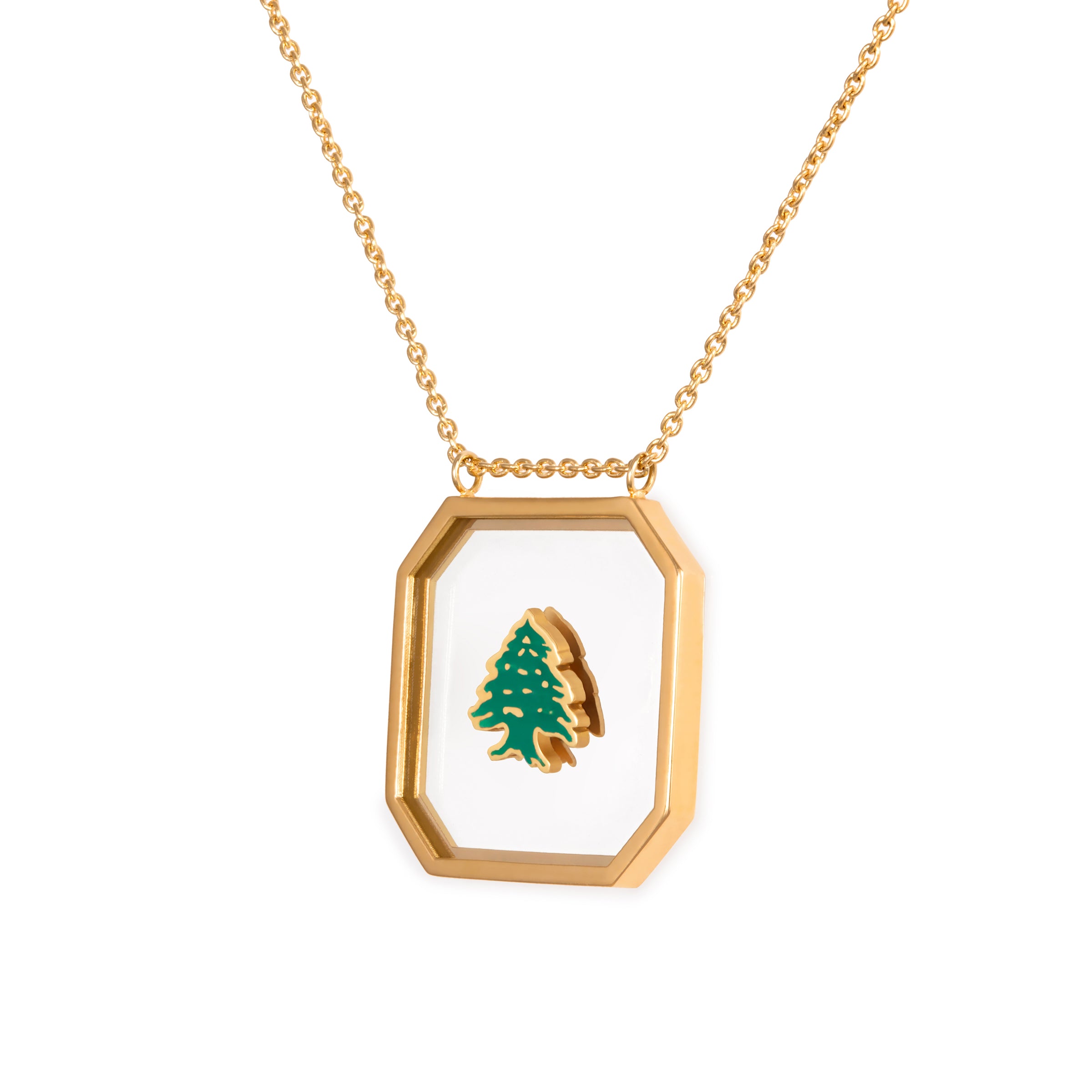 ENAMEL CEDAR NECKLACE