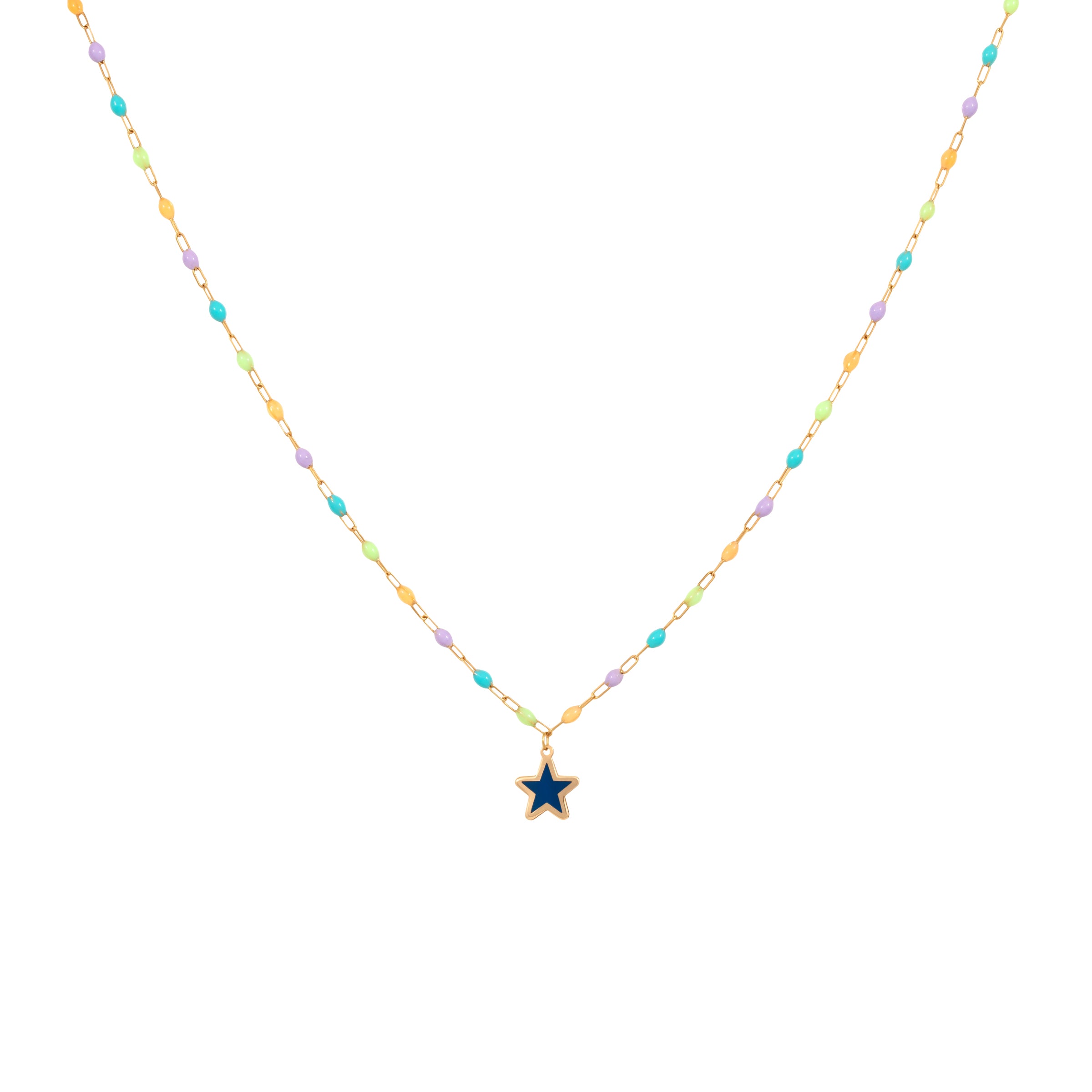 MULTI COLOR ENAMEL WITH STAR