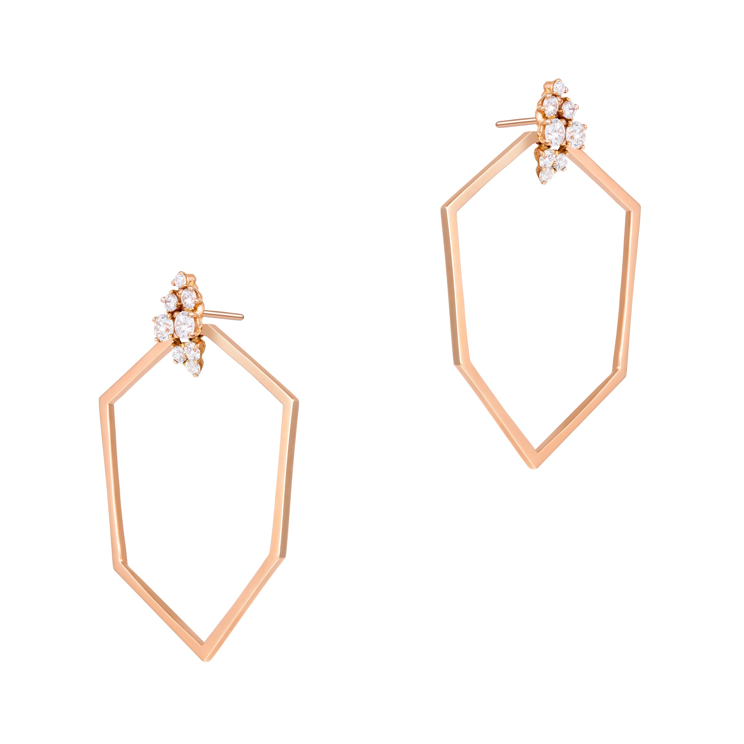 OCTAGON DOT EARRINGS