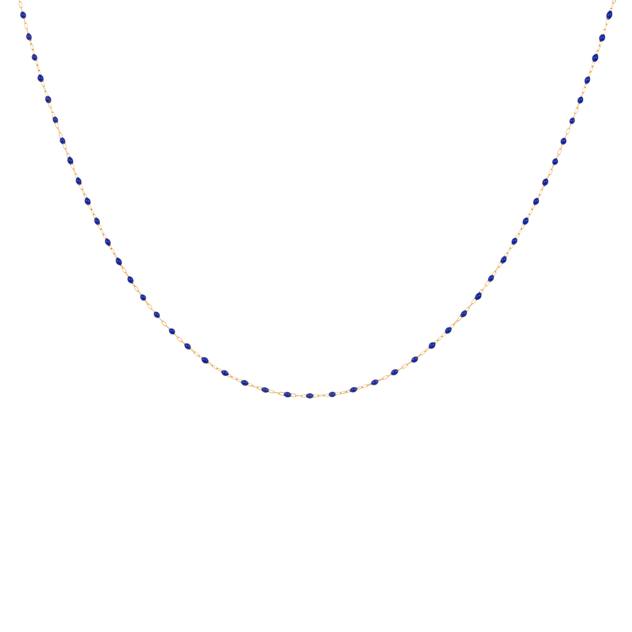 SIMPLE BLUE ENAMEL NECKLACE
