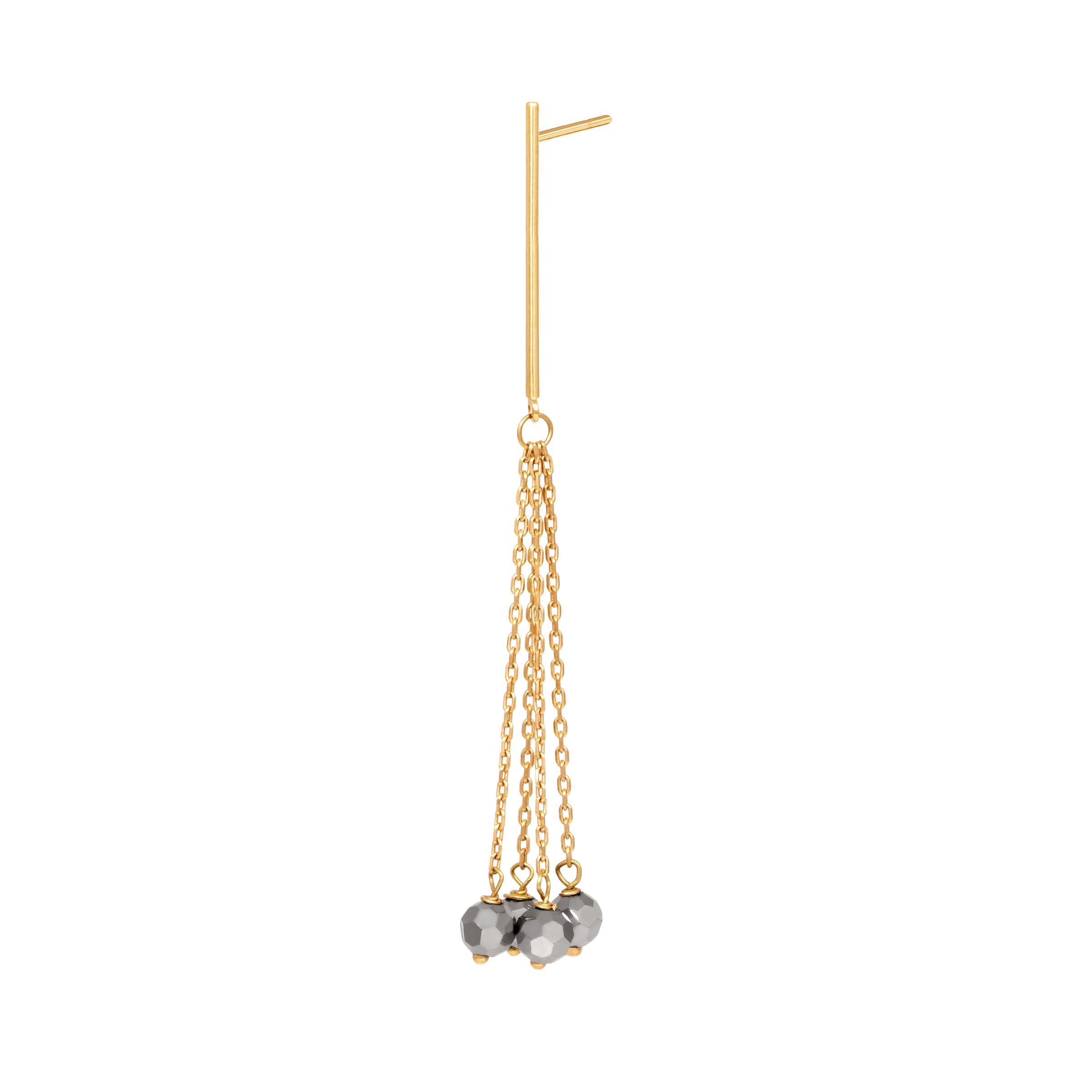 BAR EARRING WITH CHAIN