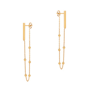 ATTACHED CHAIN EARRINGS