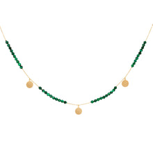 Load image into Gallery viewer, MALACHITE WITH DROPS COIN
