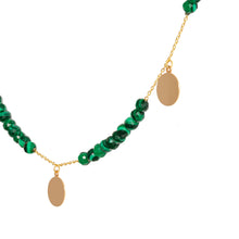 Load image into Gallery viewer, MALACHITE WITH DROPS COIN
