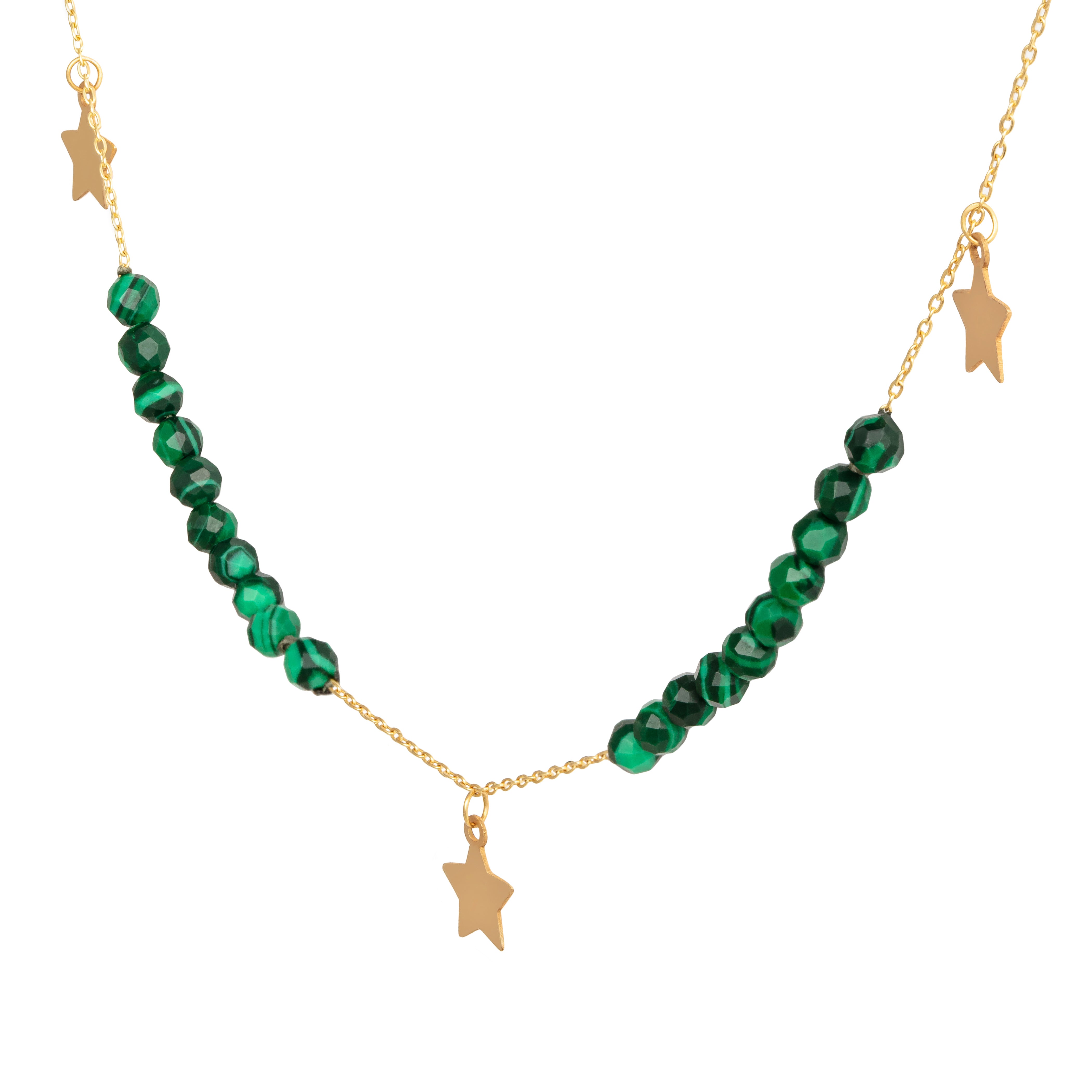 MALACHITE WITH DROPS STARS