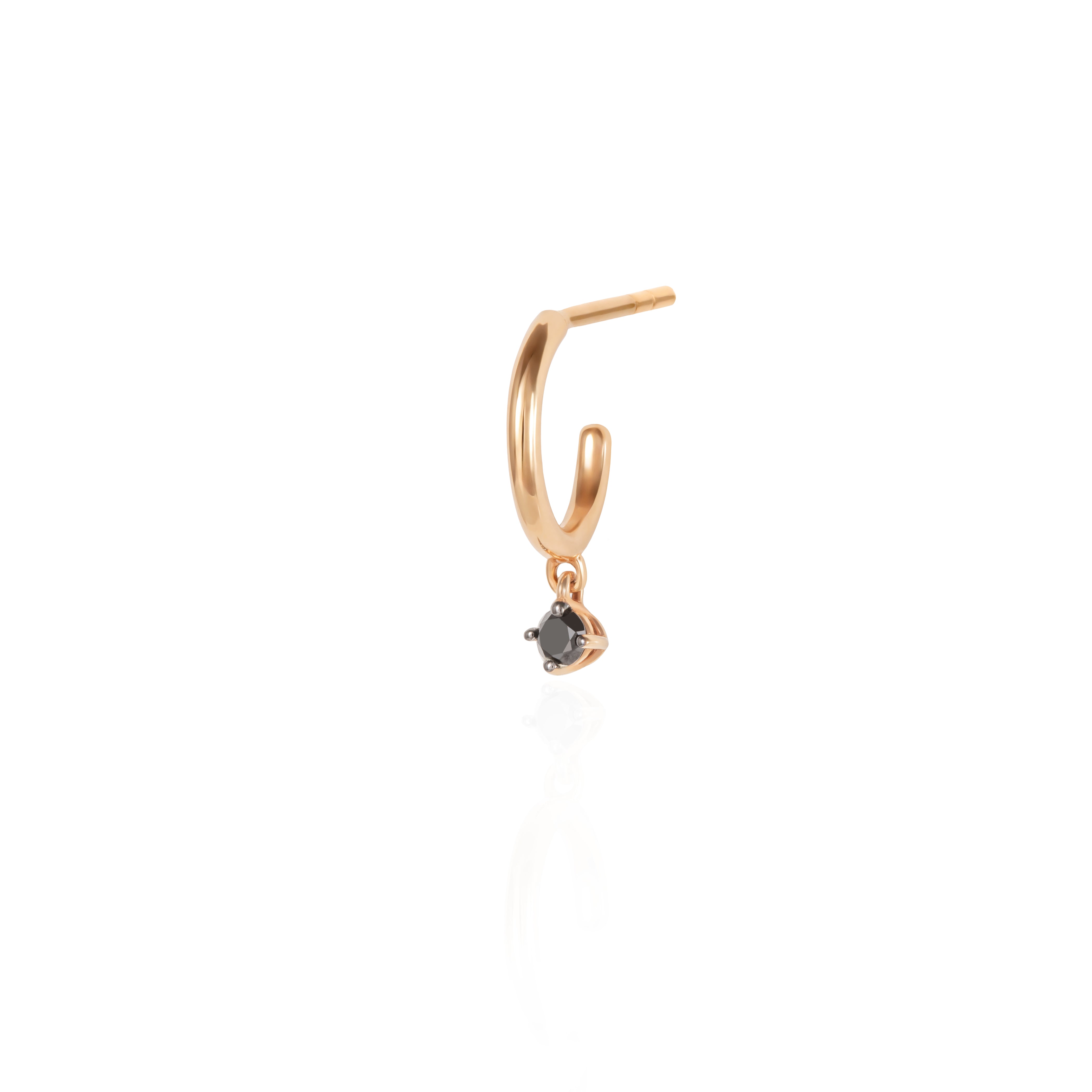 BLACK DIAMOND SMALL HOOP