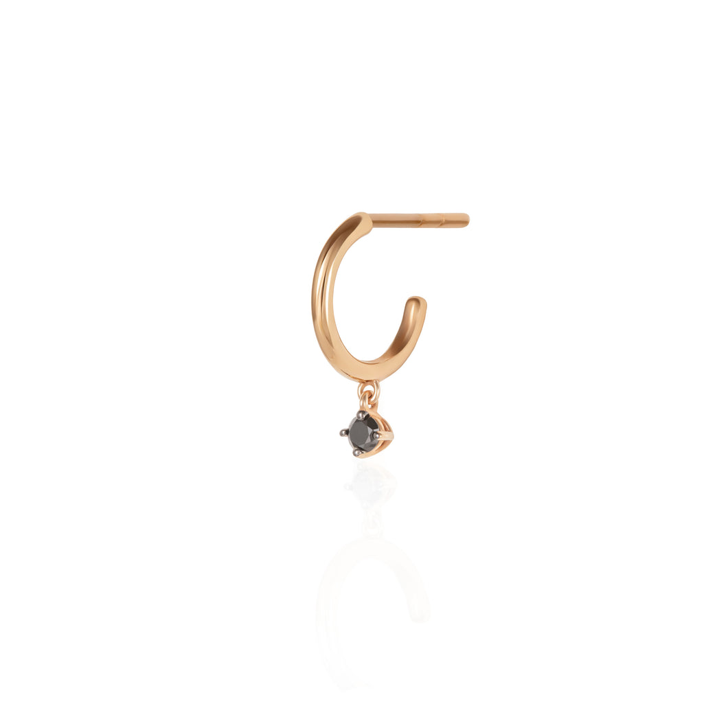 BLACK DIAMOND SMALL HOOP