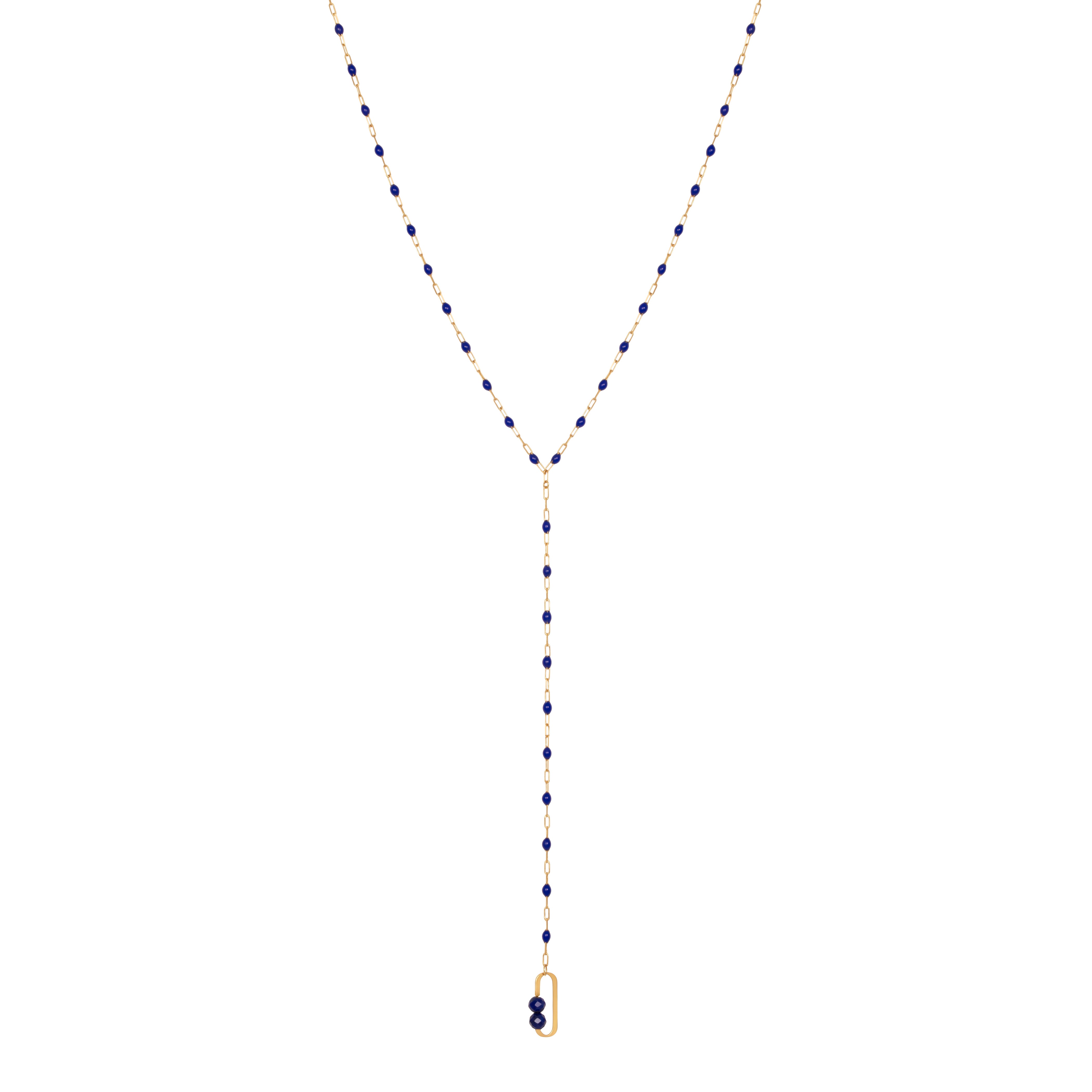 BLUE ENAMEL NECKLACE