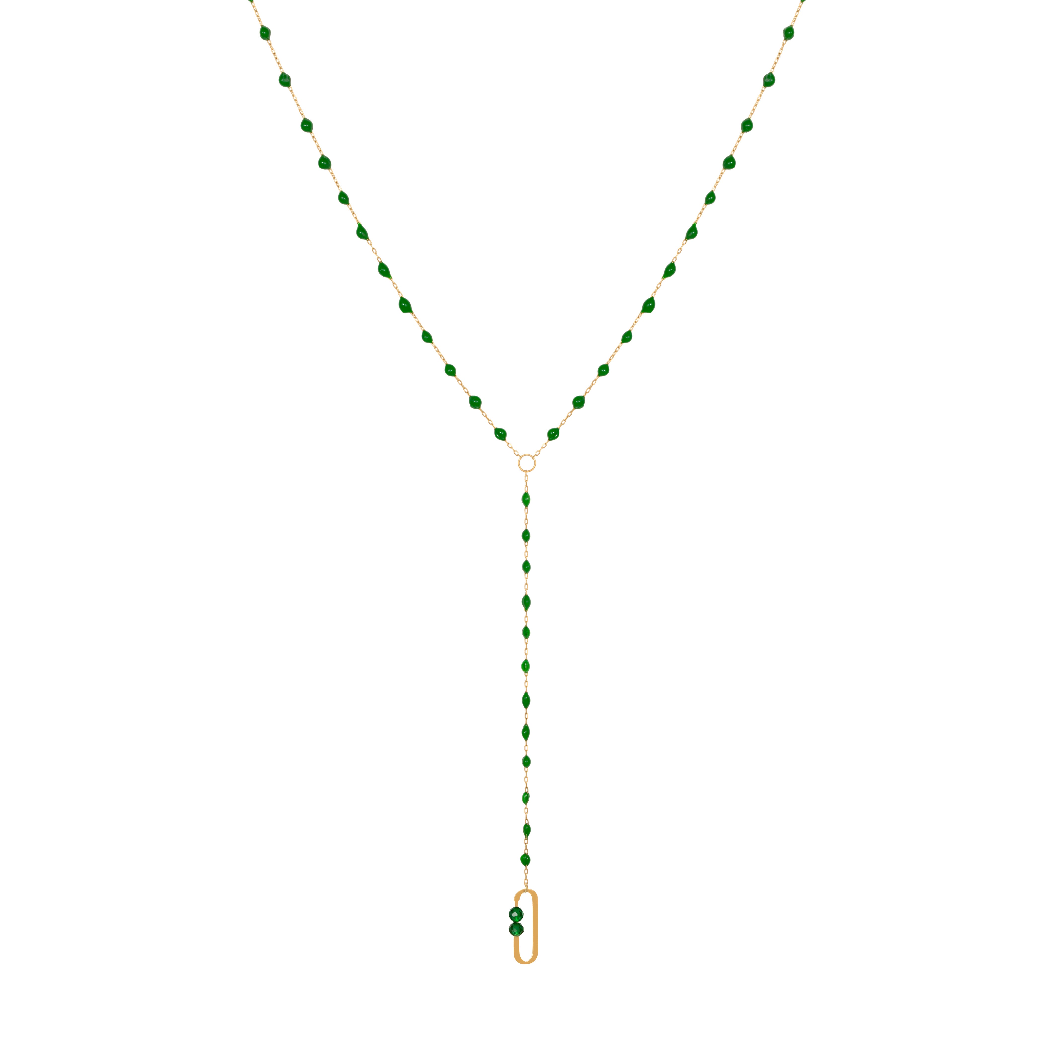 GREEN ENAMEL NECKLACE