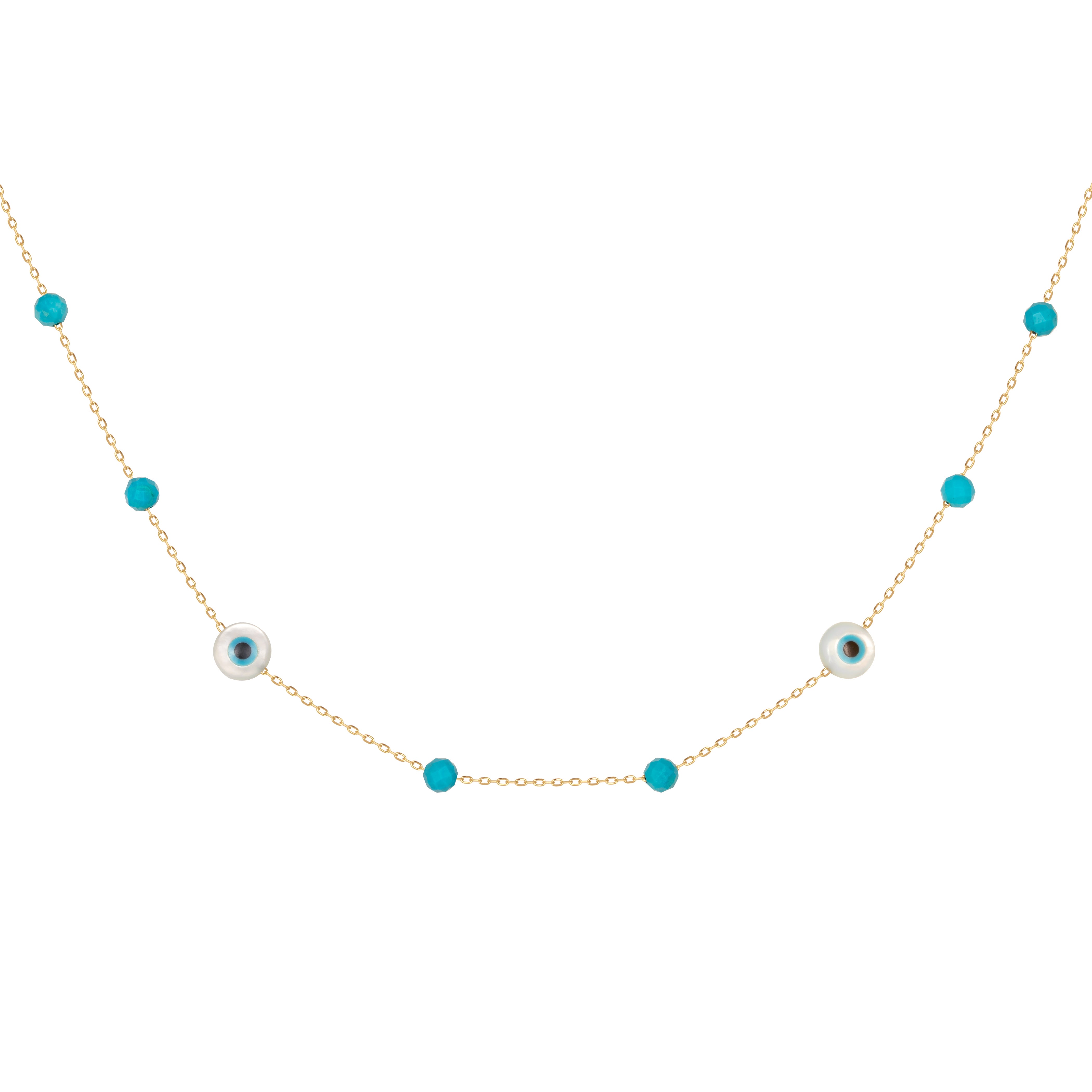EYES NACRE WITH TURQUOISE