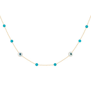 EYES NACRE WITH TURQUOISE