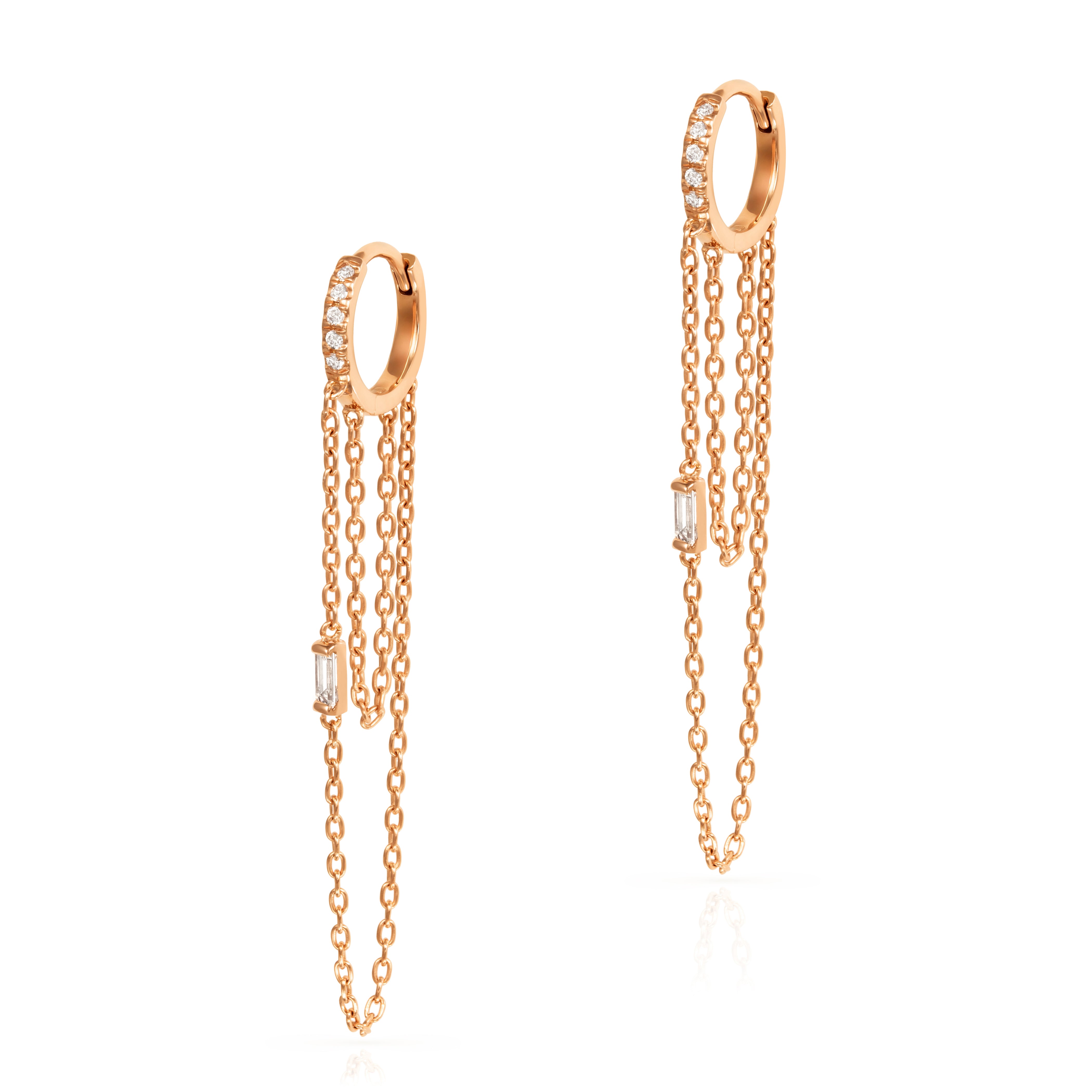 DOUBLE CHAIN WITH HOOPS