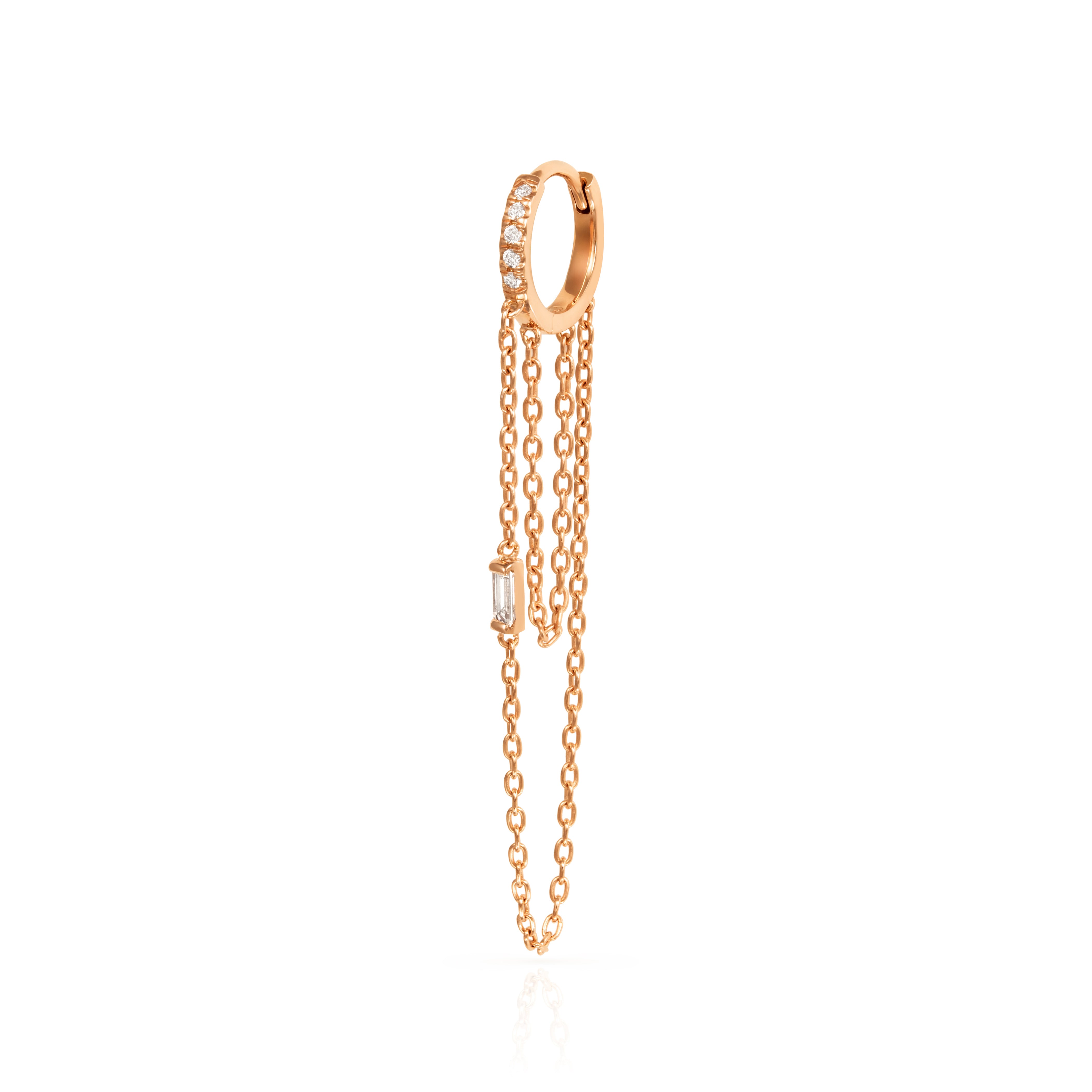 DOUBLE CHAIN WITH HOOPS