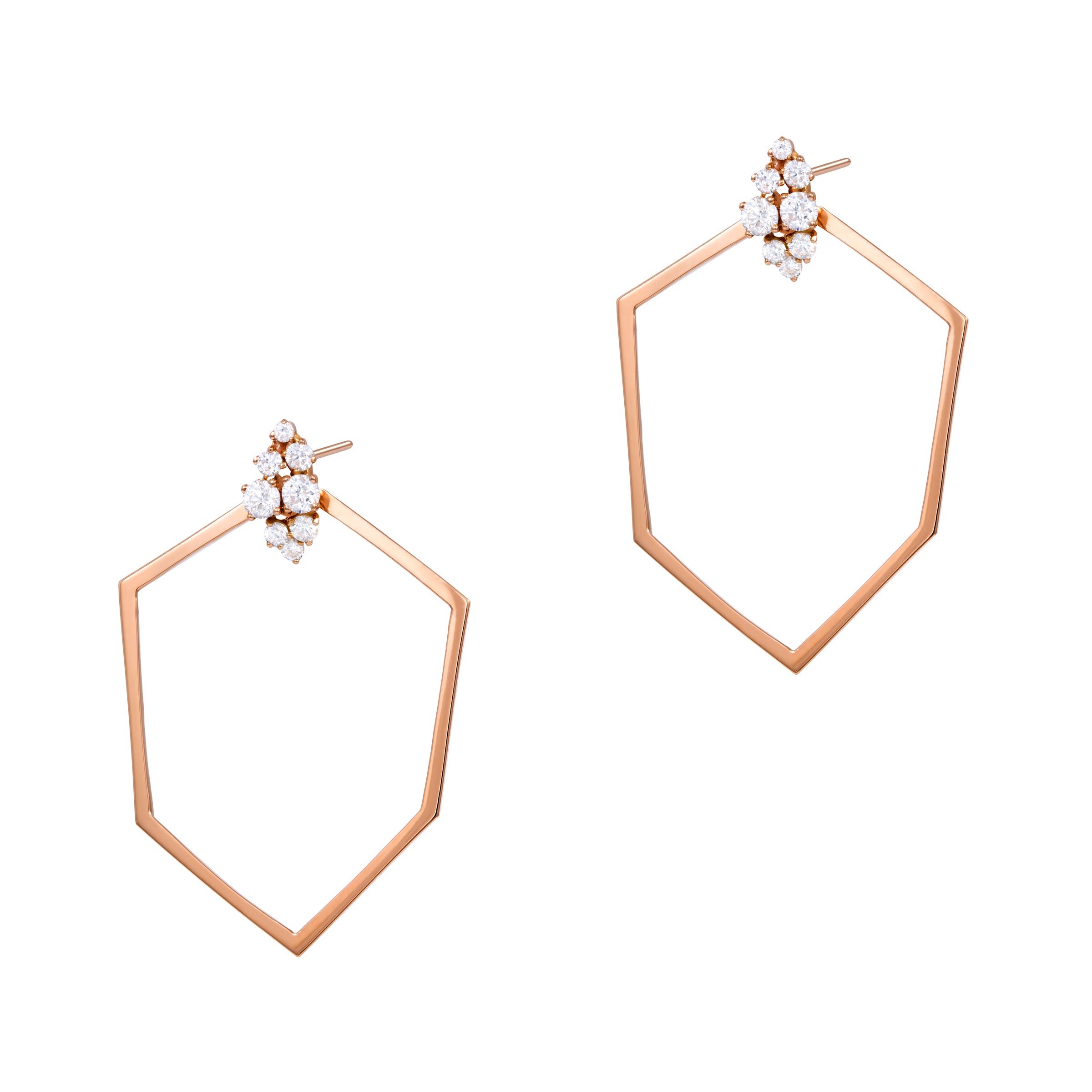 OCTAGON DOT EARRINGS