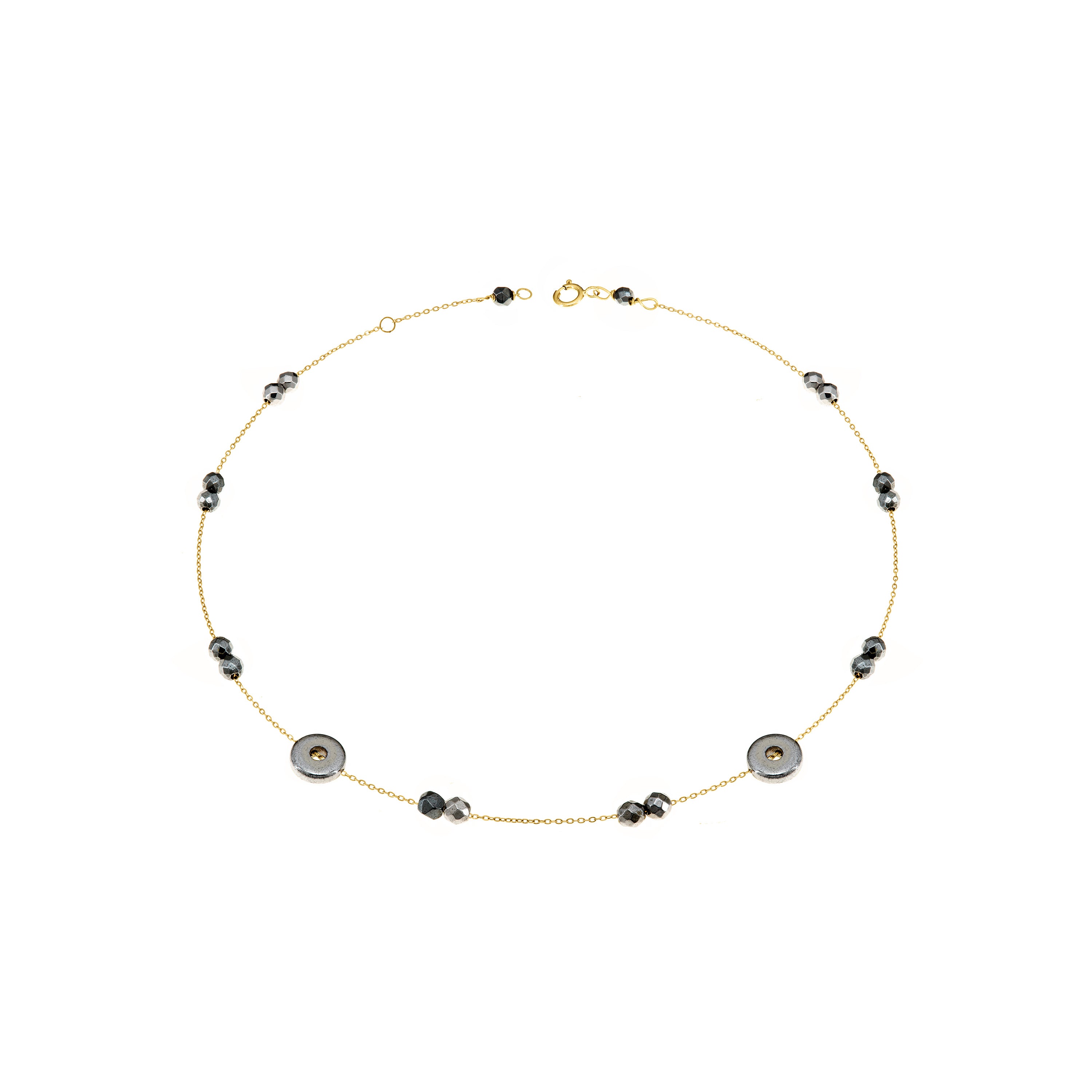 DISC HEMATITE ANKLET