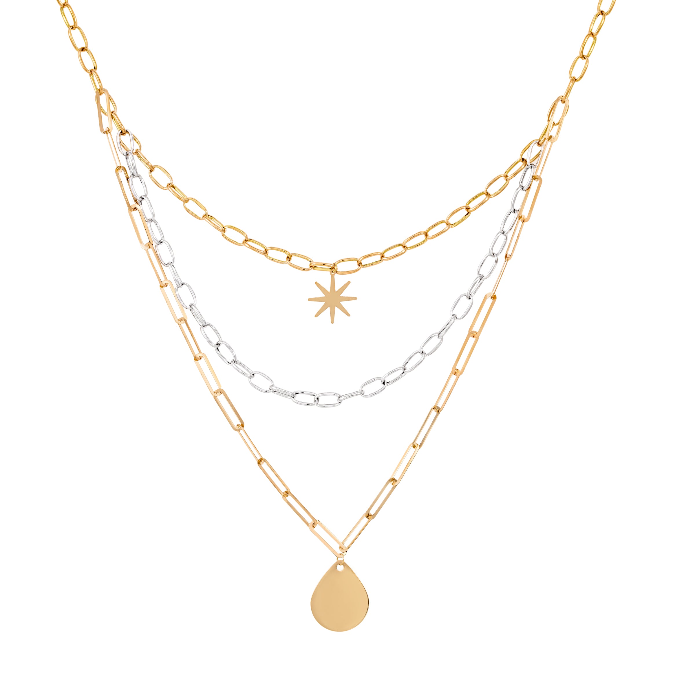 ONE NECKLACE: 3 LAYERS